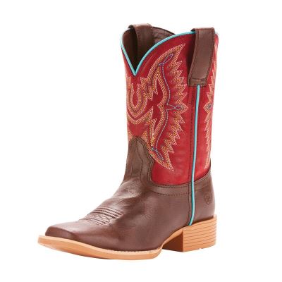 Ariat Western: Bristo Botas Western Niños - Burdeos (OMNRS8152)